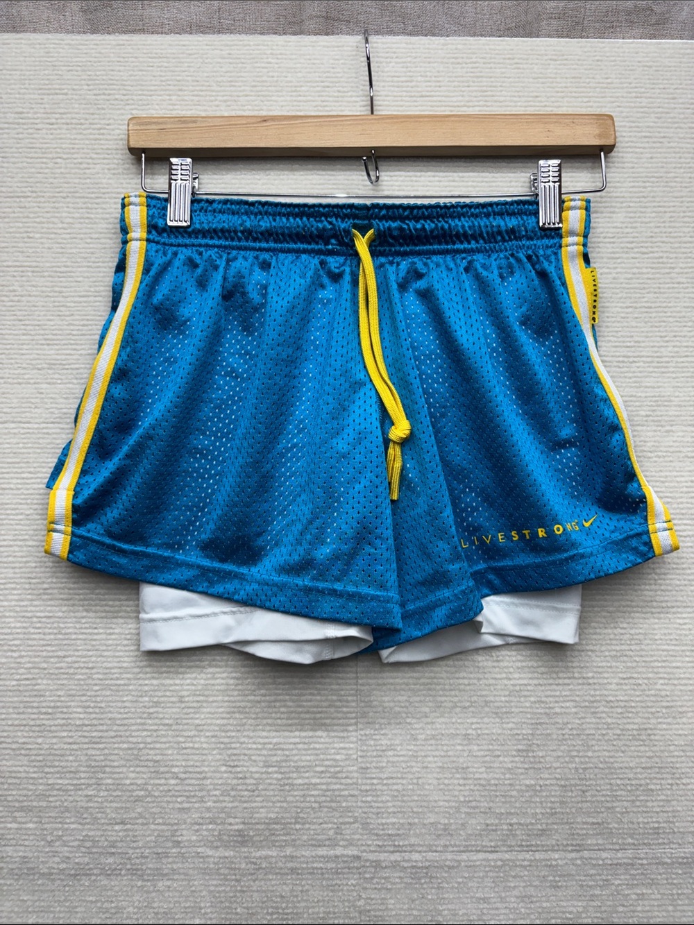 Nike Livestrong small Blue Athletic Shorts with Inner Liner